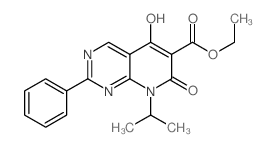 5-羟基-8-异丙基-7-氧代-2-苯基-7,8-二氢吡啶并[2,3-d]嘧啶-6-羧酸乙酯结构式