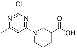 1-(2-氯-6-甲基-嘧啶-4-基)-哌啶-3-羧酸结构式