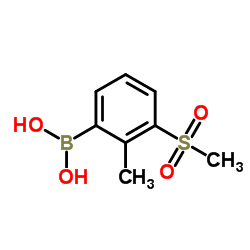 [2-Methyl-3-(methylsulfonyl)phenyl]boronic acid Structure