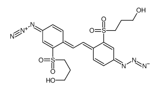 3-[5-azido-2-[2-[4-azido-2-(3-hydroxypropylsulfonyl)phenyl]ethenyl]phenyl]sulfonylpropan-1-ol结构式