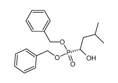 ((R)-1-Hydroxy-3-methyl-butyl)-phosphonic acid dibenzyl ester结构式