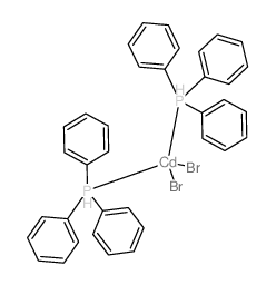 Cadmium,dibromobis(triphenylphosphine)-, (T-4)-结构式