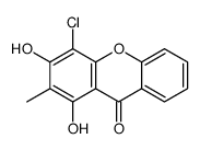 4-chloro-1,3-dihydroxy-2-methylxanthen-9-one结构式