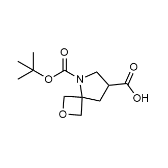 5-[(叔丁氧基)羰基]-2-氧杂-5-氮杂螺[3.4]辛烷-7-羧酸结构式