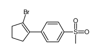 1-(2-bromocyclopenten-1-yl)-4-methylsulfonylbenzene结构式