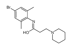 N-(4-bromo-2,6-dimethylphenyl)-3-piperidin-1-ylpropanamide结构式