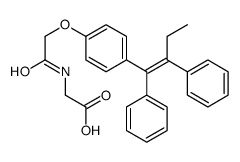 2-[[2-[4-[(Z)-1,2-diphenylbut-1-enyl]phenoxy]acetyl]amino]acetic acid结构式