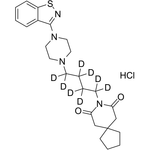 Tiospirone-d8 hydrochloride结构式