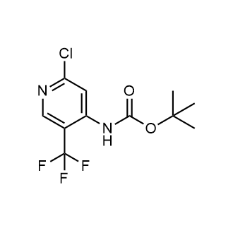 叔丁基(2-氯-5-(三氟甲基)吡啶-4-基)氨基甲酸酯结构式
