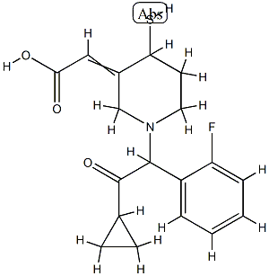 trans R-138727MP Hydrochloride, (Prasugrel Metabolite Derivative) (Mixture of Diastereomers) Structure