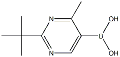 (2-(叔丁基)-4-甲基嘧啶-5-基)硼酸结构式