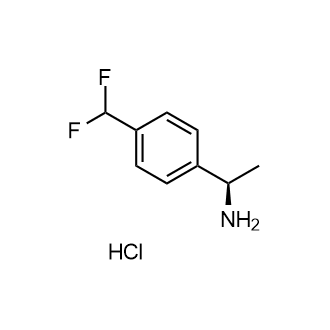 (R)-1-(4-(二氟甲基)苯基)乙-1-胺盐酸盐结构式