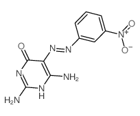 4(3H)-Pyrimidinone,2,6-diamino-5-[2-(3-nitrophenyl)diazenyl]- Structure
