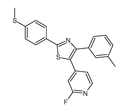 5-(2-fluoropyridin-4-yl)-4-(3-methylphenyl)-2-(4-methylsulfanylphenyl)-1,3-thiazole Structure
