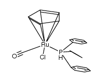 [RuCl(CO)(PPh3)(η-C5H5)]结构式