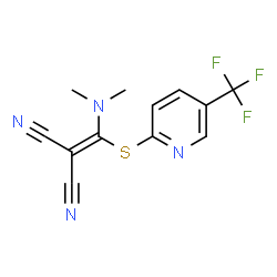 2-((DIMETHYLAMINO)([5-(TRIFLUOROMETHYL)-2-PYRIDINYL]SULFANYL)METHYLENE)MALONONITRILE结构式