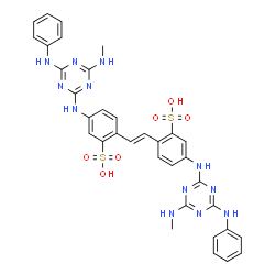 4,4'-bis[[6-anilino-4-(methylamino)-1,3,5-triazin-2-yl]amino]stilbene-2,2'-disulphonic acid结构式