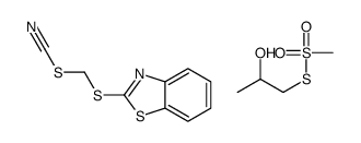 1,3-benzothiazol-2-ylsulfanylmethyl thiocyanate,1-methylsulfonylsulfanylpropan-2-ol结构式