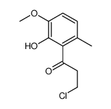3-chloro-1-(2-hydroxy-3-methoxy-6-methylphenyl)propan-1-one Structure
