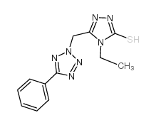 4-乙基-5-(5-苯基-四唑-2-甲基)-4H-[1,2,4]噻唑-3-硫醇结构式