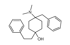 4-benzyl-4-(dimethylamino)-1-(2-phenylethyl)cyclohexan-1-ol结构式