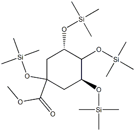 1α,3α,4β,5β-Tetrakis[(trimethylsilyl)oxy]cyclohexane-1β-carboxylic acid methyl ester结构式
