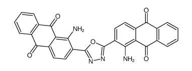 9,10-Anthracenedione,2,2'-(1,3,4-oxadiazole-2,5-diyl)bis[1-amino- structure