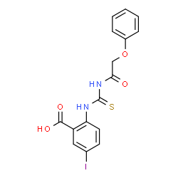 5-IODO-2-[[[(4-METHOXYBENZOYL)AMINO]THIOXOMETHYL]AMINO]-BENZOIC ACID Structure