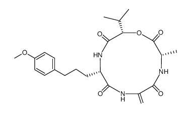 Cyclo[Dha-L-Ala-3,3-dimethyl-L-Lac-5-(4-methoxyphenyl)-L-Nva-] Structure
