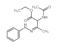 ethyl (3Z)-2-acetamido-3-(phenylhydrazinylidene)butanoate结构式