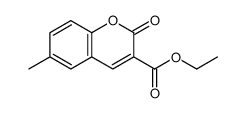 ethyl 6-methyl-2-oxochromene-3-carboxylate结构式