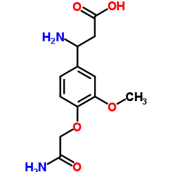3-Amino-3-[4-(2-amino-2-oxoethoxy)-3-methoxyphenyl]propanoic acid结构式