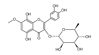 7-O-Methylgossypetin-3-O-α-rhamnosid Structure
