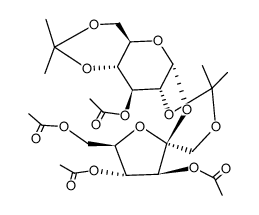 3,3',4',6'-tetra-O-acetyl-2,1':4,6-di-O-isopropylidene sucrose结构式