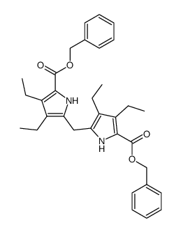 3,3',4,4'-Tetraethyl-2,2'-dipyrrylmethan-5,5'-dicarbonsaeure-dibenzylester结构式