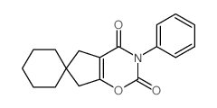 Spiro[cyclohexane-1,6(2H)-cyclopent[e][1,3]oxazine]-2,4(3H)-dione, 5,7-dihydro-3-phenyl- Structure