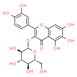 3-[(β-D-Glucopyranosyl)oxy]-3',4',5,6,7-pentahydroxyflavone Structure