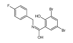 3,5-dibromo-N-[(4-fluorophenyl)methyl]-2-hydroxybenzamide Structure
