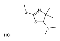 (4,4-dimethyl-2-methylsulfanyl-4,5-dihydro-thiazol-5-yl)-dimethyl-amine, monohydrochloride Structure