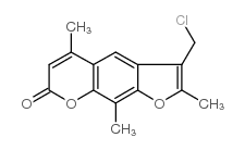 3-氯甲基-2,5,9-三甲基-7H-呋喃并[3,2-g][1]苯并吡喃-7-酮结构式
