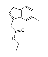 ethyl 2-(6-methyl-3H-inden-1-yl)acetate结构式