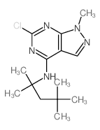 3-chloro-9-methyl-N-(2,4,4-trimethylpentan-2-yl)-2,4,8,9-tetrazabicyclo[4.3.0]nona-1,3,5,7-tetraen-5-amine Structure