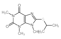 1H-Purine-2,6-dione,3,9-dihydro-1,3,9-trimethyl-8-[(1-methylethyl)thio]- Structure