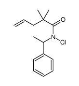 N-chloro-2,2-dimethyl-N-(1-phenylethyl)pent-4-enamide结构式