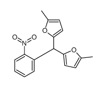 2-methyl-5-[(5-methylfuran-2-yl)-(2-nitrophenyl)methyl]furan Structure