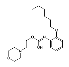 2-morpholin-4-ylethyl N-(2-hexoxyphenyl)carbamate Structure