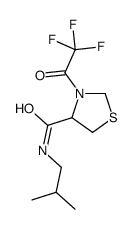 N-(2-methylpropyl)-3-(2,2,2-trifluoroacetyl)-1,3-thiazolidine-4-carboxamide结构式