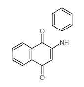 2-苯胺基-1,4-萘醌结构式