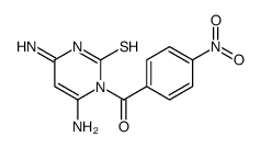(4,6-diamino-2-sulfanylidenepyrimidin-1-yl)-(4-nitrophenyl)methanone Structure
