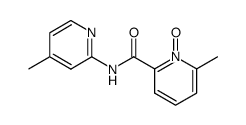 2-Methyl-6-(4-methyl-2-pyridylcarbamoyl)pyridine 1-oxide Structure
